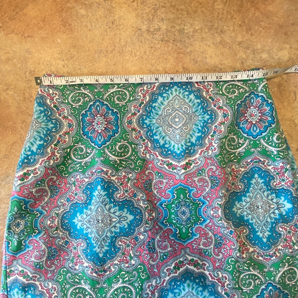 Talbots Blue, Pink and Green A-Line Mini Skirt Resort Wear Women's Size 4 - Picture 6 of 7